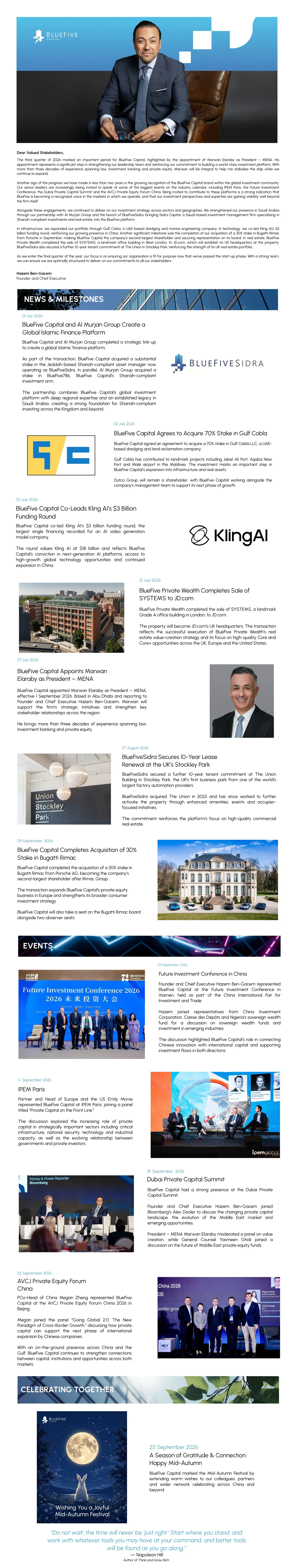 BlueFive Capital Newsletter Q3 2026