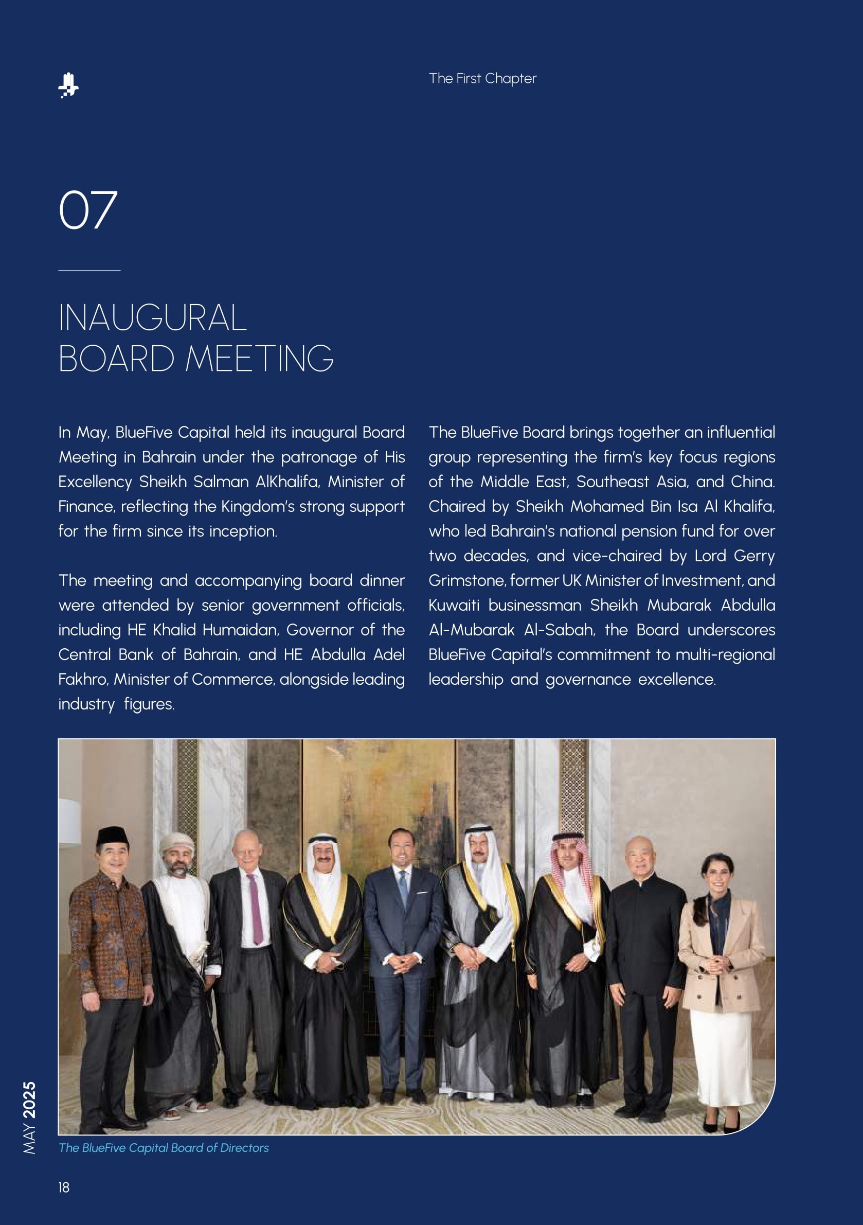 Inaugural Board Meeting