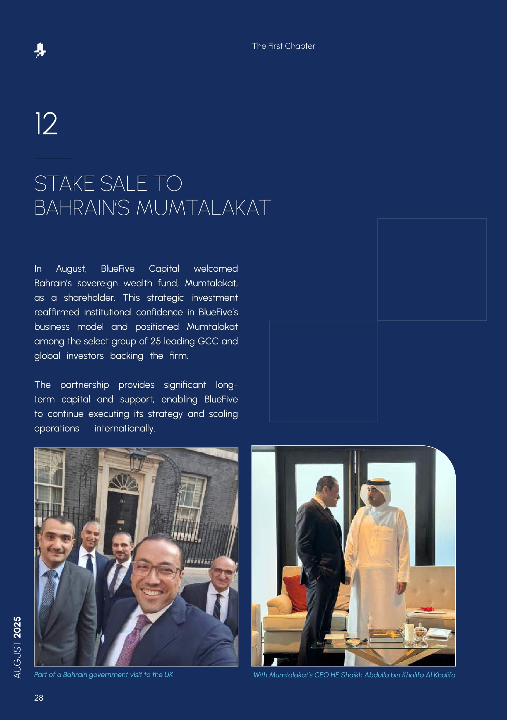 Stake Sale to Bahrain's Mumtalakat